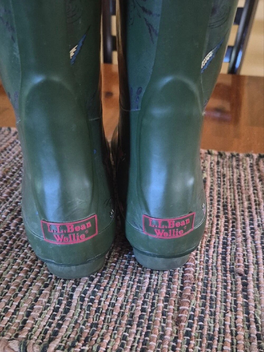 LL BEAN Retired Pattern Size 9 rain Boots New!